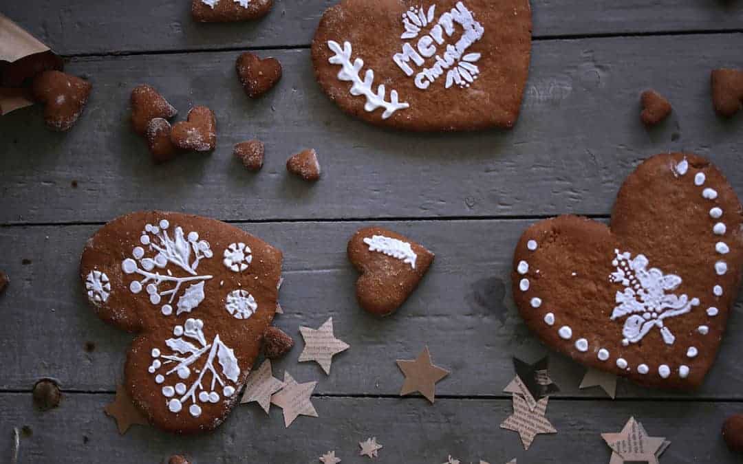 Wie auf dem Weihnachtsmarkt: Lebkuchenherzen