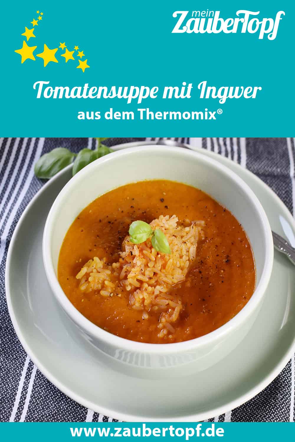 Frische Tomatensuppe mit Ingwer und Reis für Thermomix®