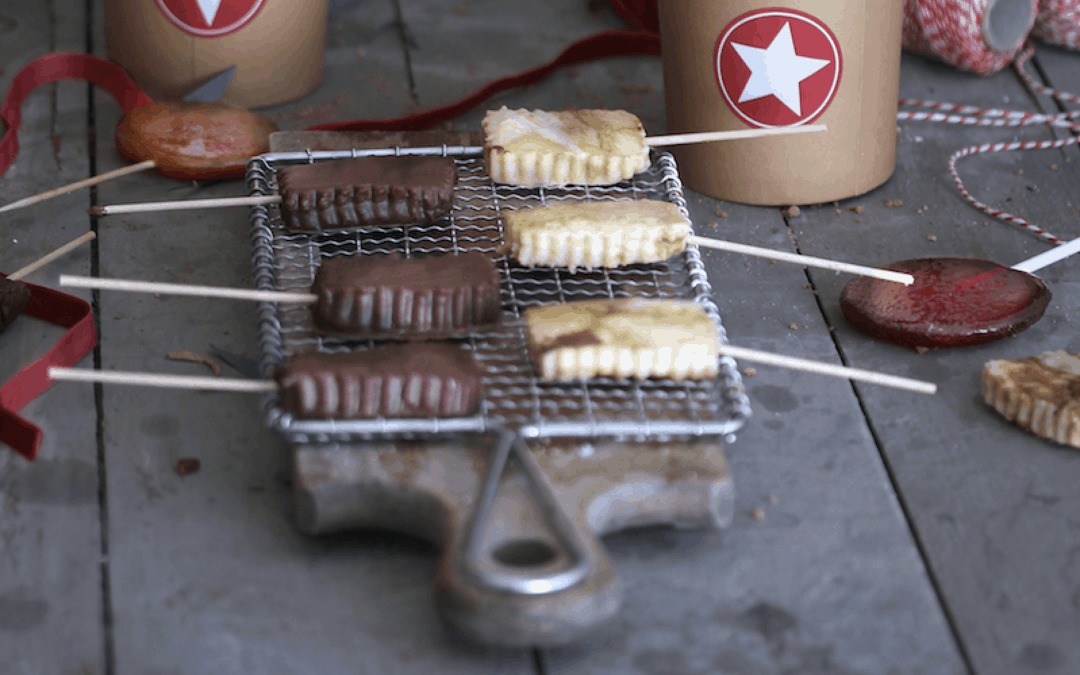 Wie auf dem Weihnachtsmarkt: Schoko-Lakritz-Lollies
