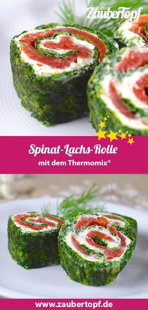 Spinat-Lachs-Rolle, Rezept für den Thermomix® – Foto: Nicole Stroschein