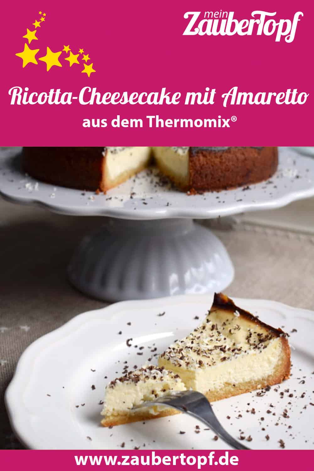 Ricotta-Cheesecake mit Amaretto aus dem Thermomix® – Foto: Nicole Stroschein