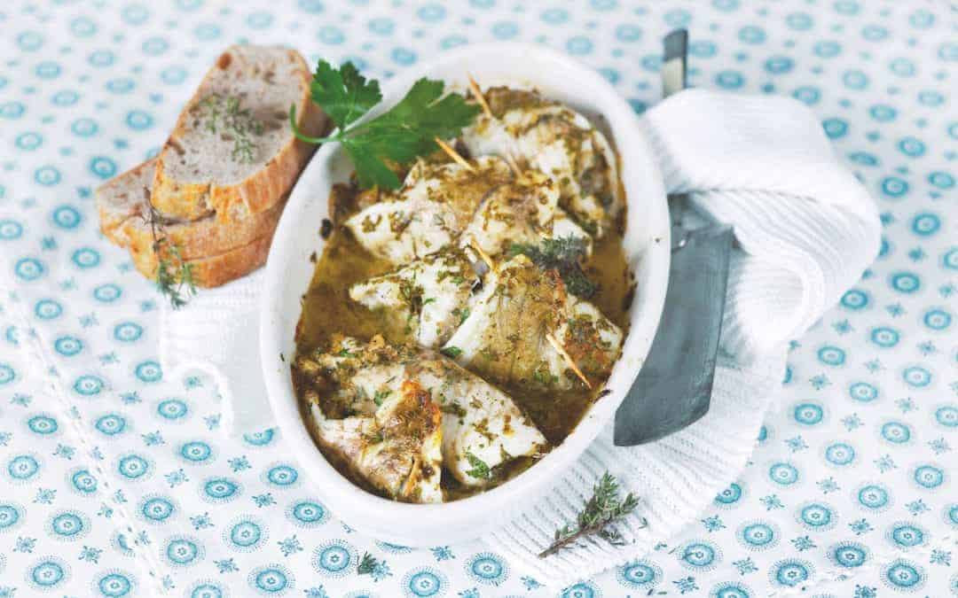 Schollenröllchen mit Kräuterfüllung
