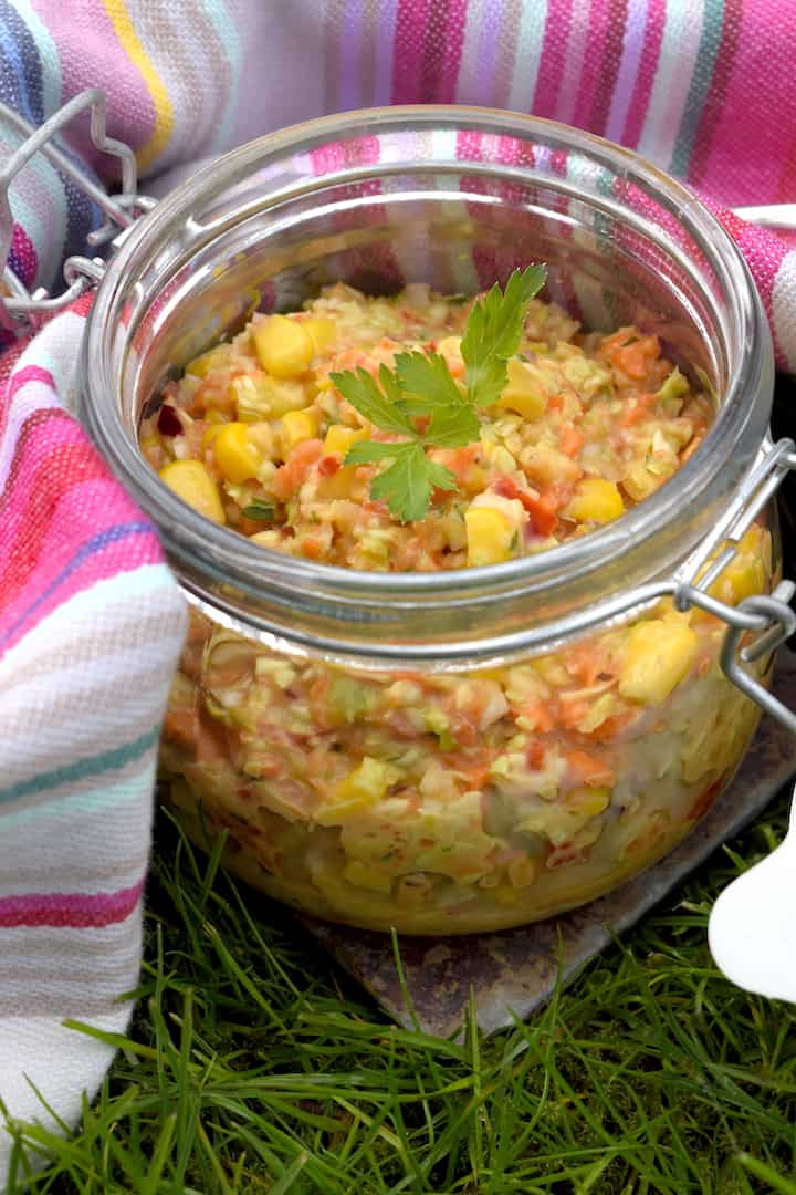 Rohkostsalat mit Karotte, Mais und Paprika - mein ZauberTopf