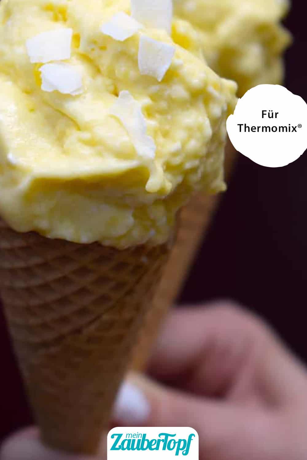 Eiscreme Mango Kokos Rezept für den Thermomix®