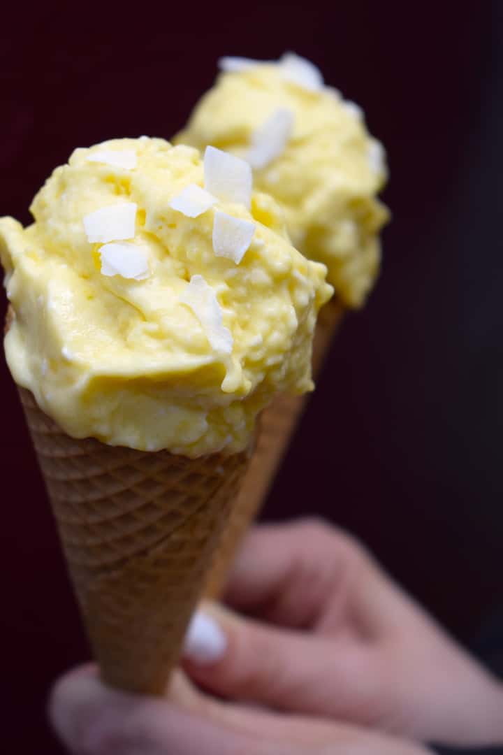 Mangoeis aus dem Thermomix® – Foto: Nicole Stroschein