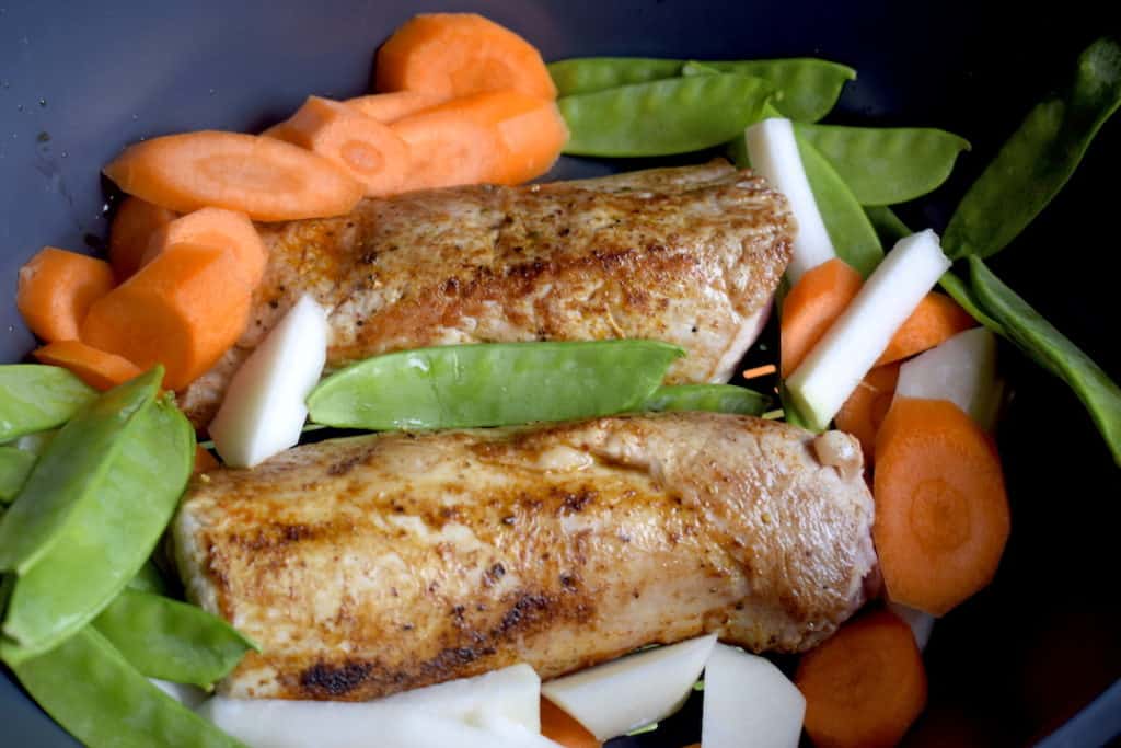Schweinefilet mit Gemüse und Kartoffeln – Rezept für den Thermomix®
