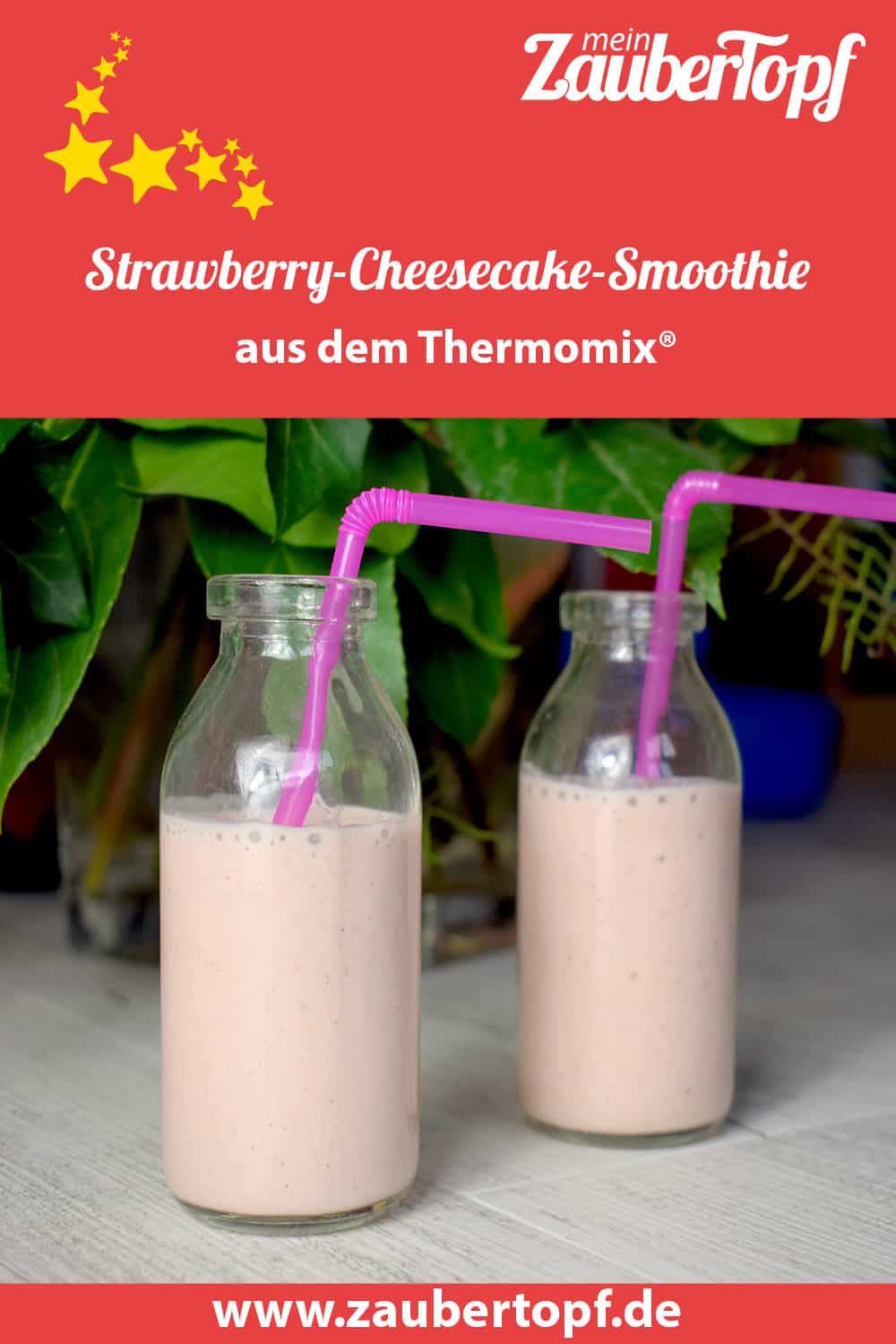 Strawberry-Cheesecake-Smoothie aus dem Thermomix® – Foto: Nicole Stroschein