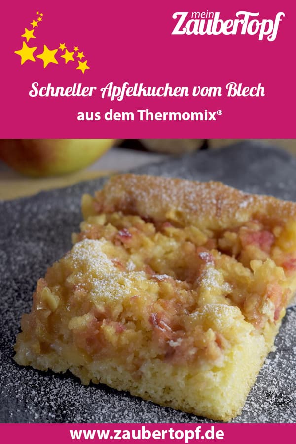 Schneller Apfelkuchen vom Blech aus dem Thermomix® - mein ZauberTopf