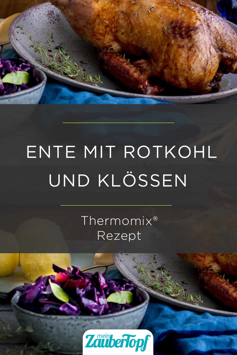 Ente mit Rotkohl und Kartoffelklößen – Rezept für den Thermomix®