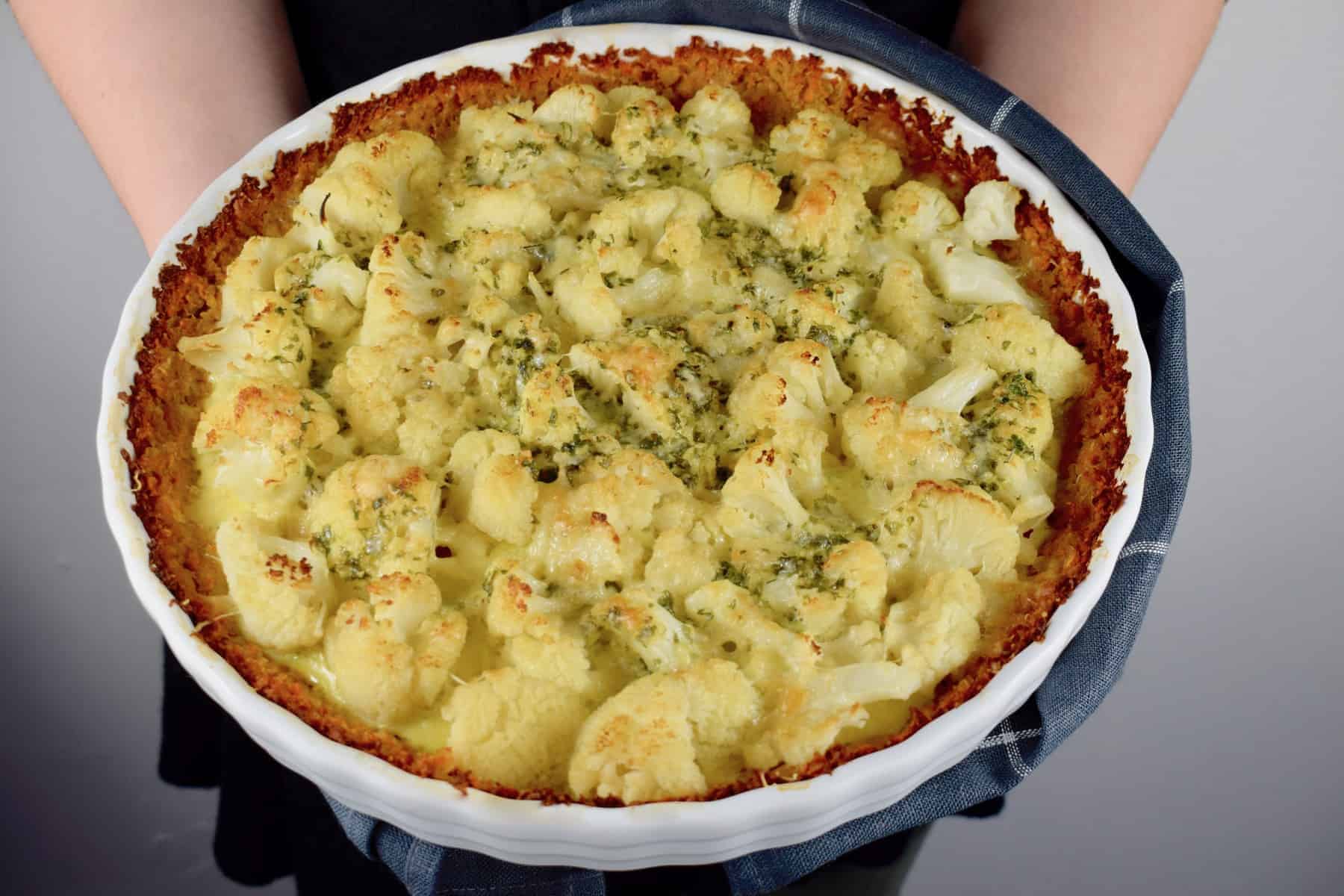 Blumenkohl Pie Mit Susskartoffel Boden Rezept Fur Den Thermomix