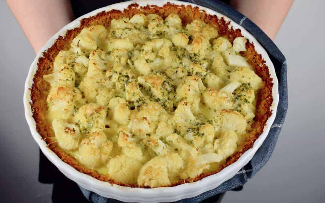 Blumenkohl-Pie mit Süßkartoffeln