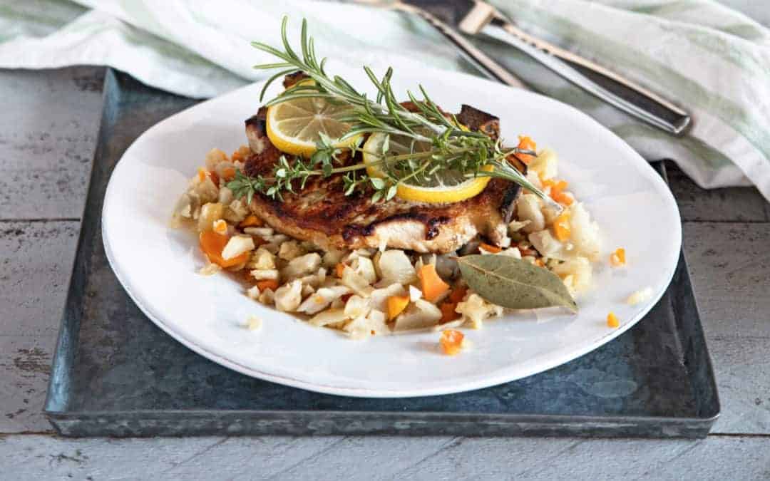 Backofenkoteletts mit Gemüseallerlei