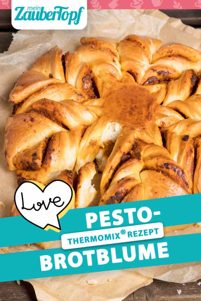 Würzige Brotblume mit Pesto – Rezept für den Thermomix®