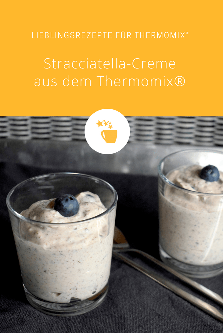 Stracciatella-Creme mit Blaubeeren aus dem Thermomix® – Foto: Nicole Stroschein