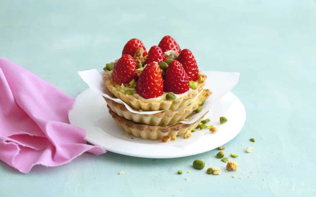 Vanilletartelettes mit Erdbeeren
