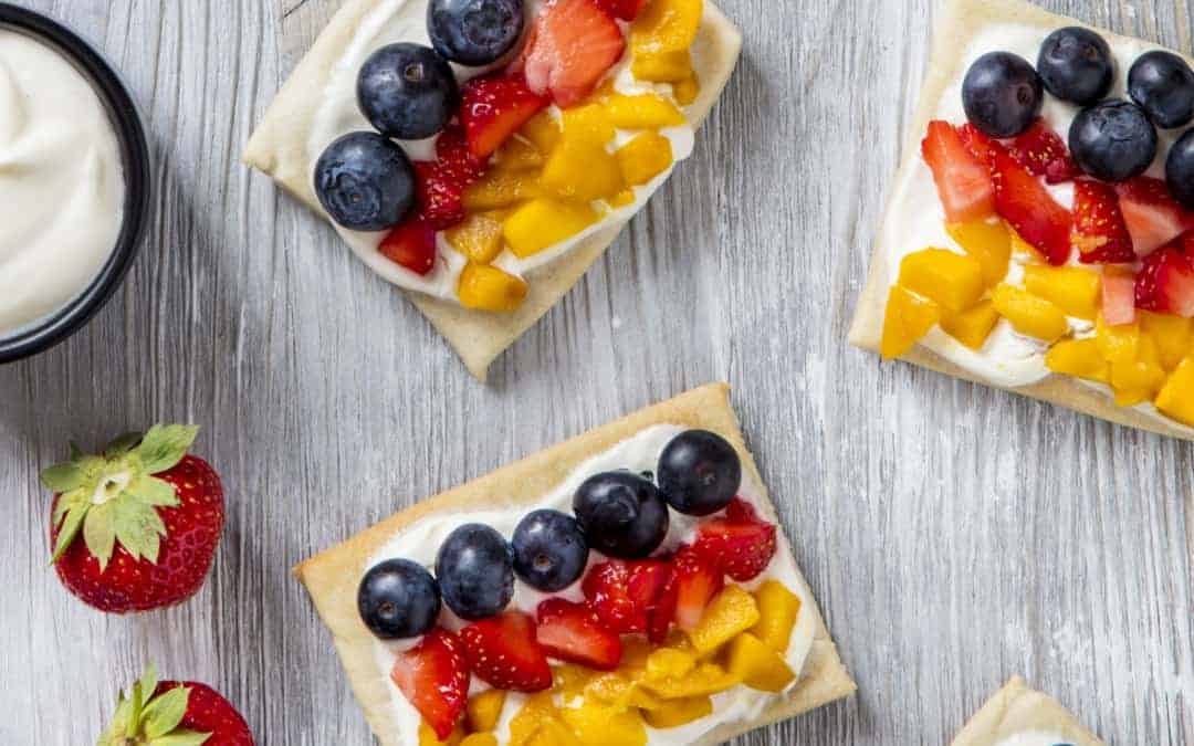 Süßer Flammkuchen mit Deutschlandflagge - Thermomix Rezepte Blogs