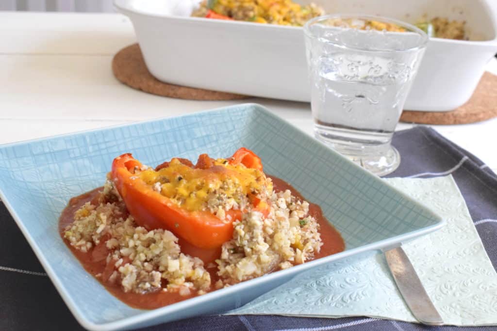 Gefüllte Paprika mit Blumenkohl-Reis aus dem Thermomix® – Foto: Nicole Stroschein