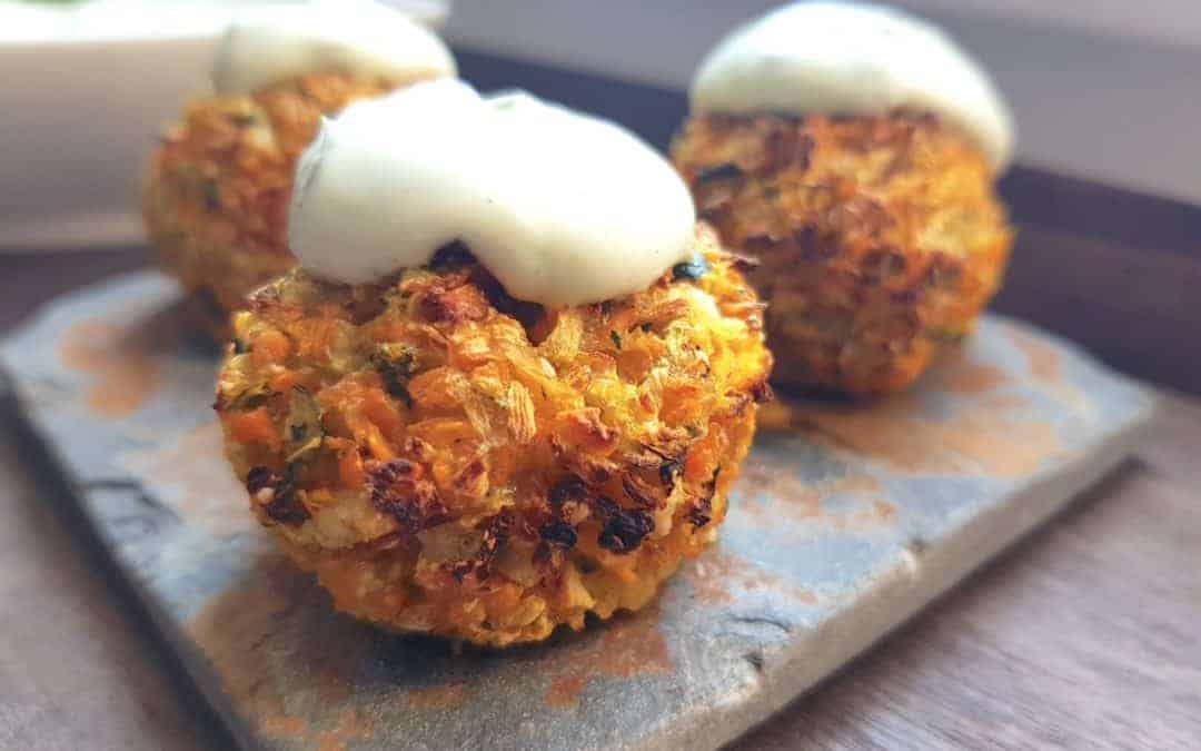 Vegane Gemüsebällchen aus dem Backofen