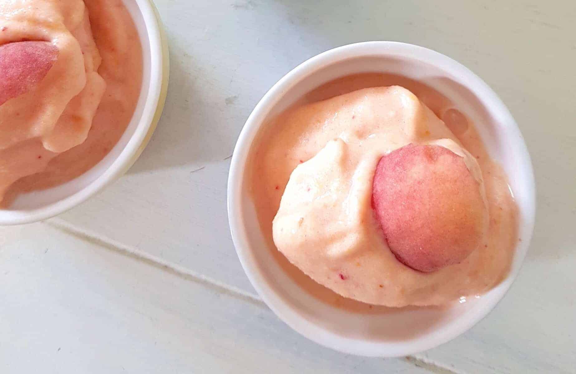 Schnelles Pfirsicheis Mit Skyr Rezept Fur Den Thermomix 
