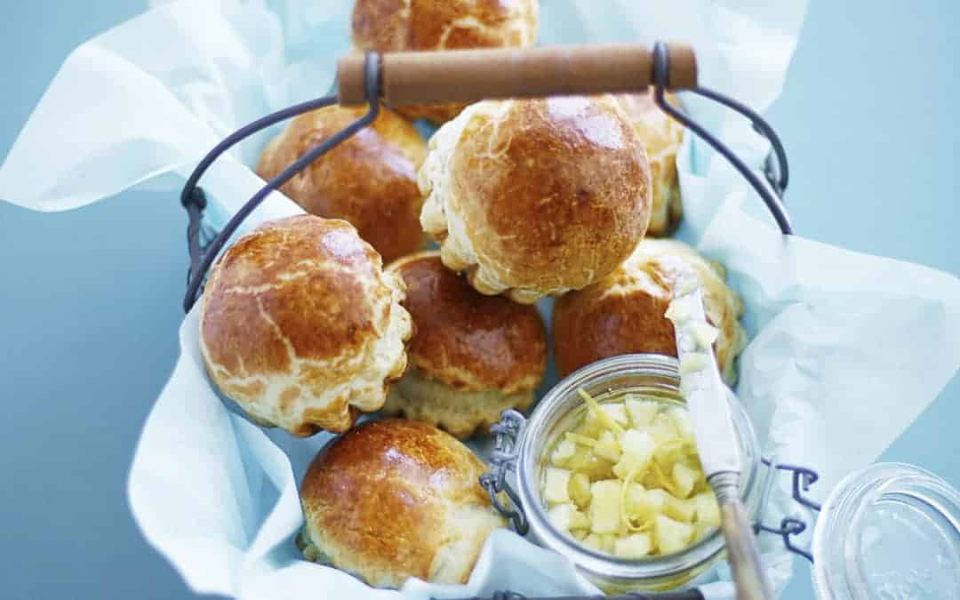 Brioche mit Apfel-Zitronenmarmelade