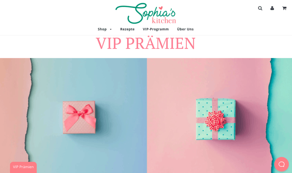 Sophia's Kitchen VIP-Programm