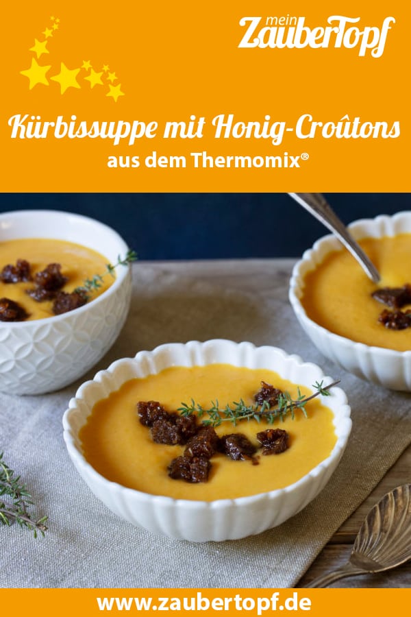 Kürbissuppe mit Honig-Croûtons aus dem Thermomix® – Foto: Frauke Antholz