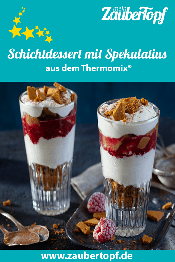 Schichtdessert mit Spekulatius und Himbeeren aus dem Thermomix® – Foto: Frauke Antholz