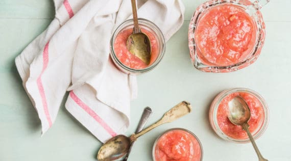 Rhabarberkompott mit Vanillesoße aus dem Thermomix® – Foto: gettyimages / vicuschka