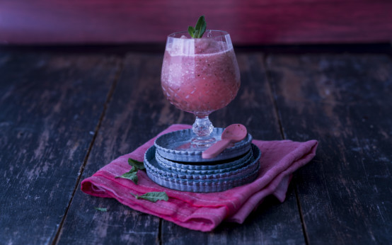 Fruchtiger Wine Slush mit Wassermelone