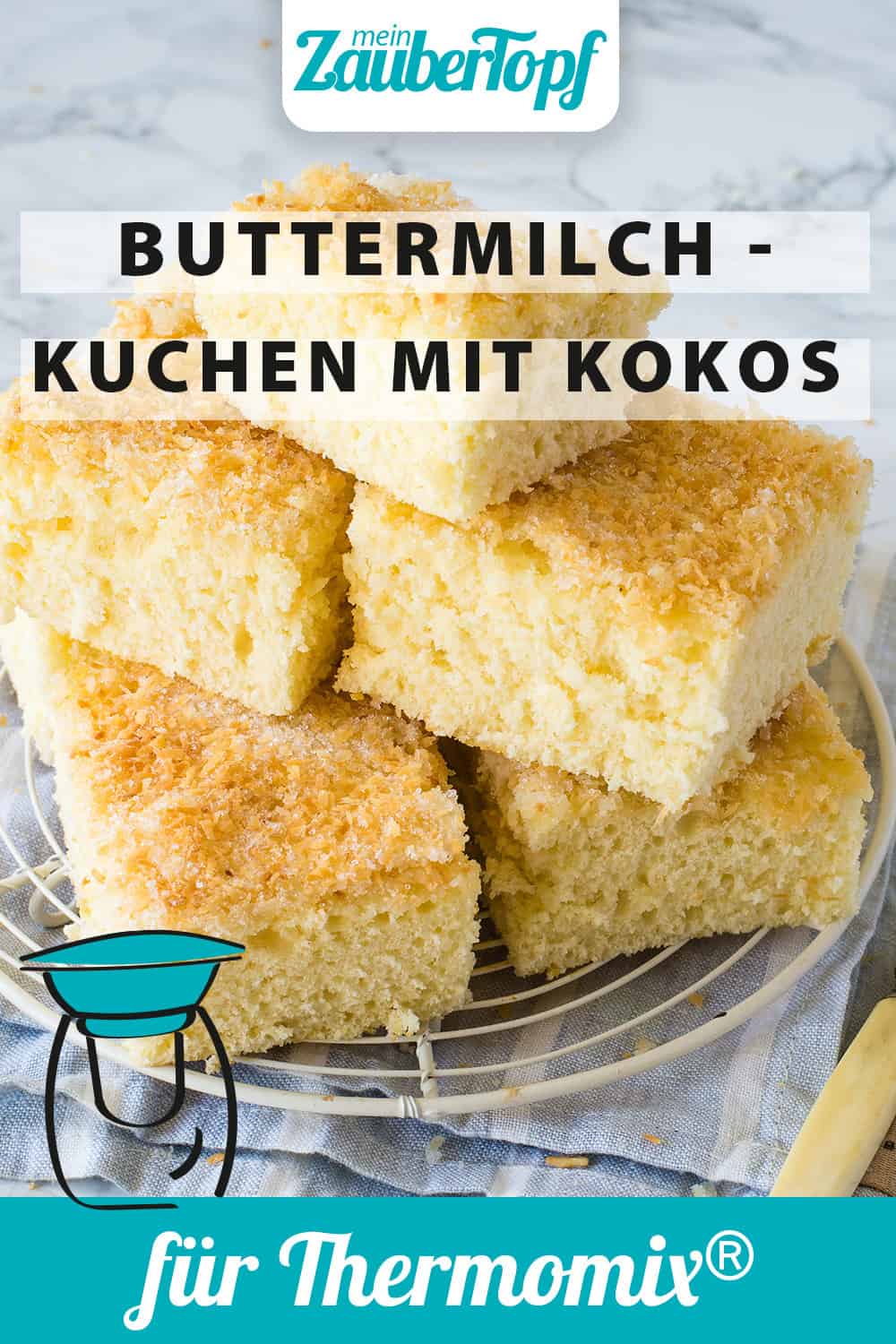 Saftiger Buttermilch-Kuchen mit Kokos mit dem Thermomix® - Foto: Désirée Peikert