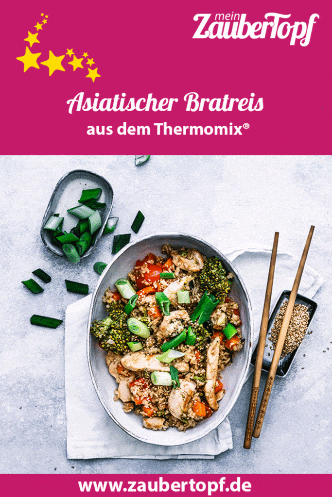 Asiatischer Bratreis mit Gemüse und Hähnchen Pinterest