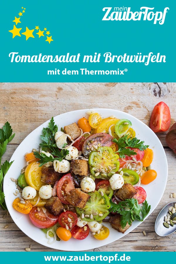 Tomatensalat mit knusprigen Brotwürfeln – Foto: Ira Leoni