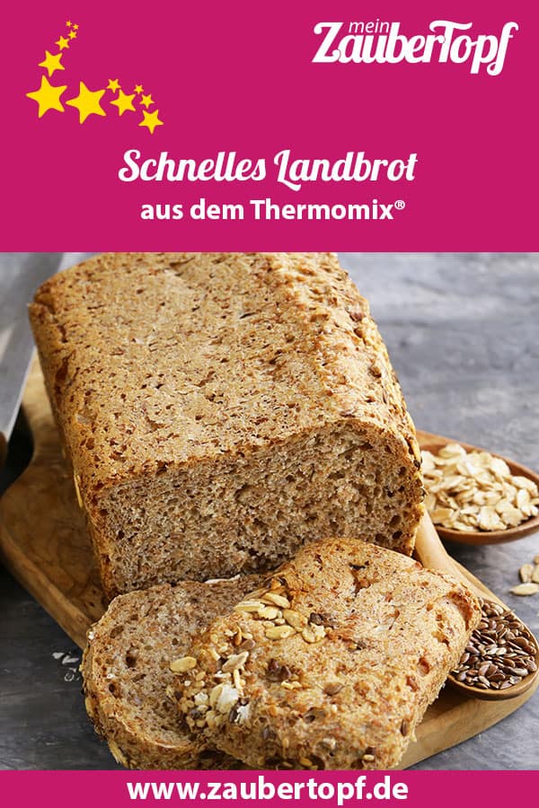 Pinterest Post schnelles Landbrot