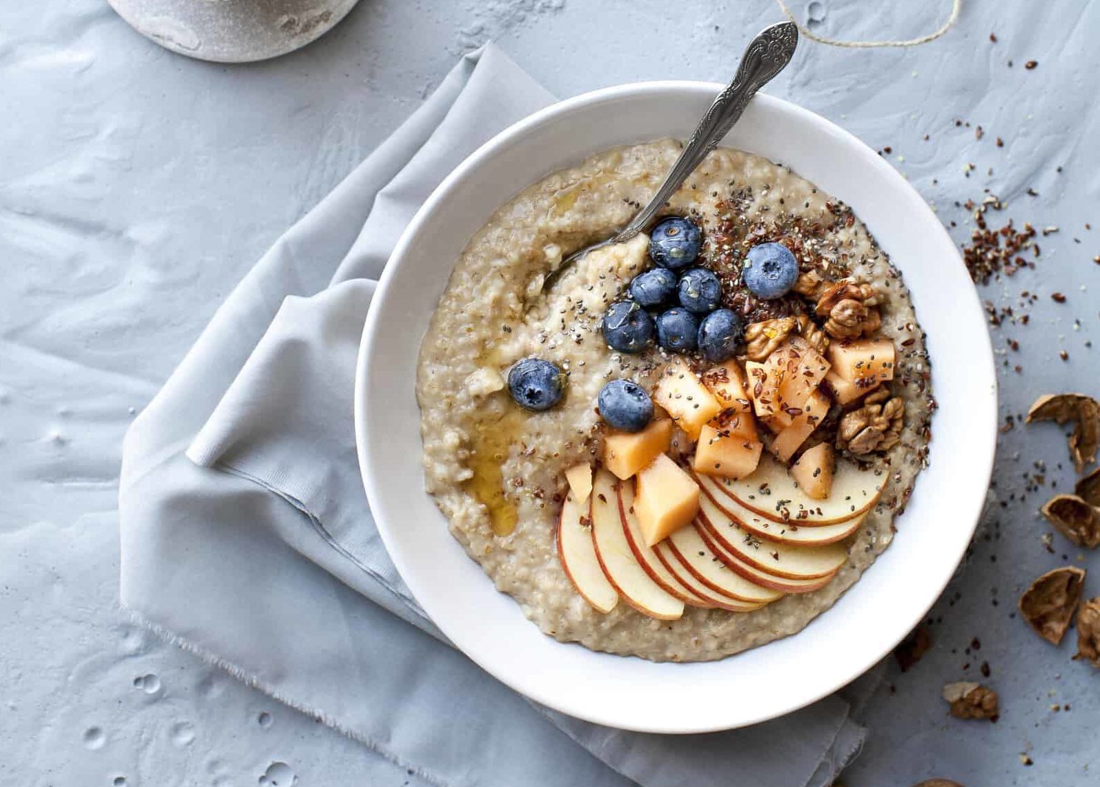 Porridge mit Apfel und Heidelbeeren – Rezept für den Thermomix