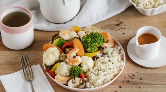 Scampi mit Gemüse und Reis aus dem Thermomix® – Foto: Anna Gieseler