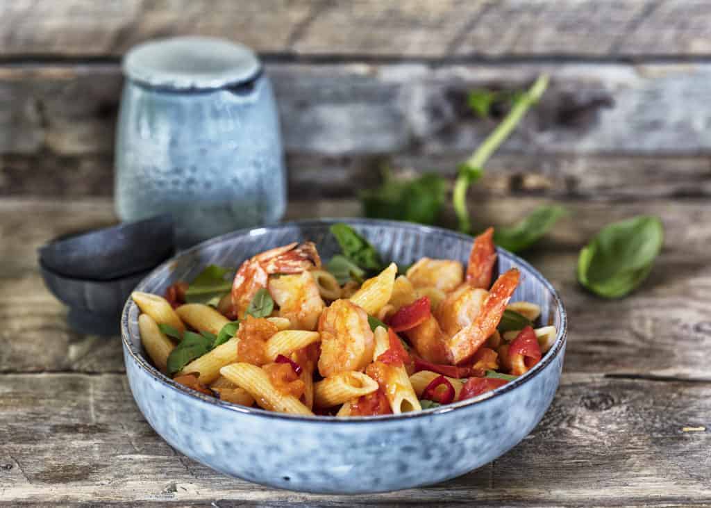 Penne all’arrabbiata mit Garnelen - ZauberTopf