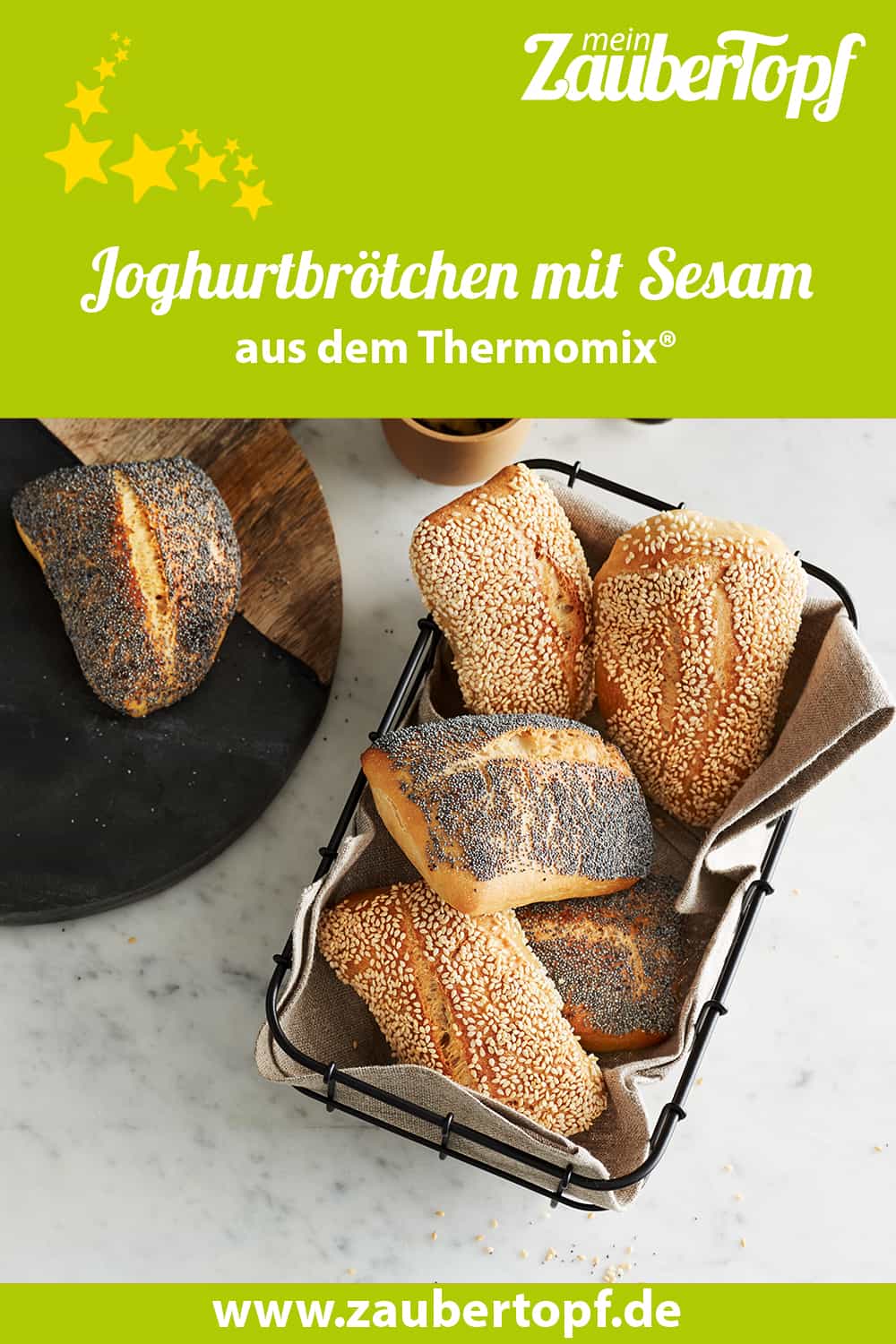 Joghurtbrötchen mit Sesam und Mohn aus dem Thermomix® - Foto: Jorma Gottwald