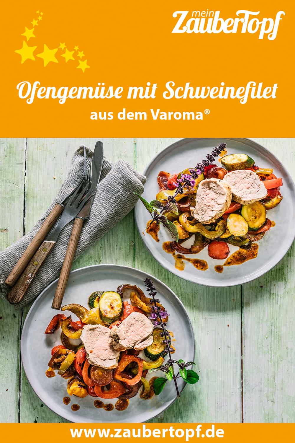 Ofengemüse mit Schweinefilet aus dem Varoma® - Foto: Tina Bumann