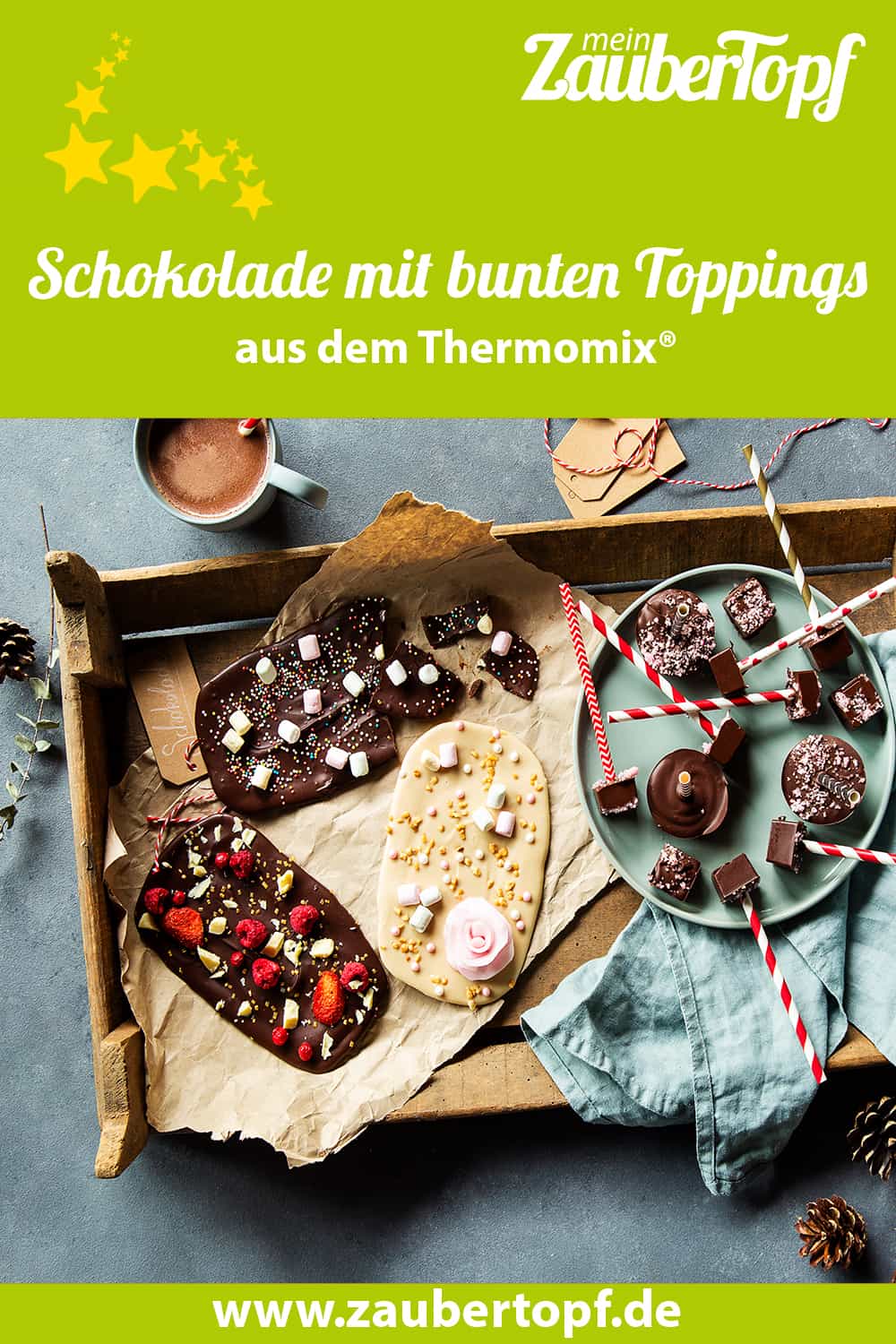 Schokolade mit bunten Toppings aus dem Thermomix® - Foto: Anna Gieseler