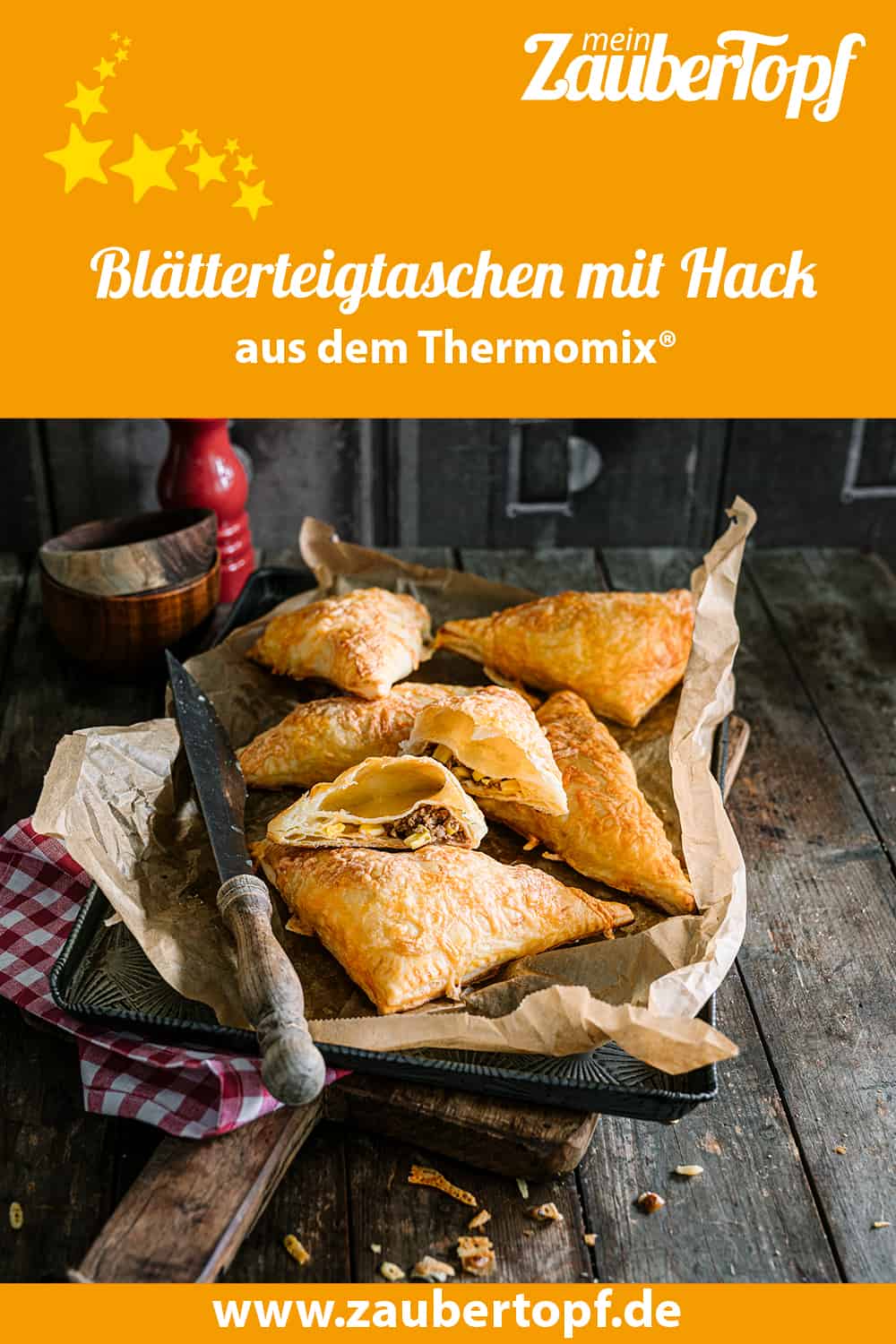 Blätterteigtaschen mit Hack aus dem Thermomix® - Foto: Tina Bumann