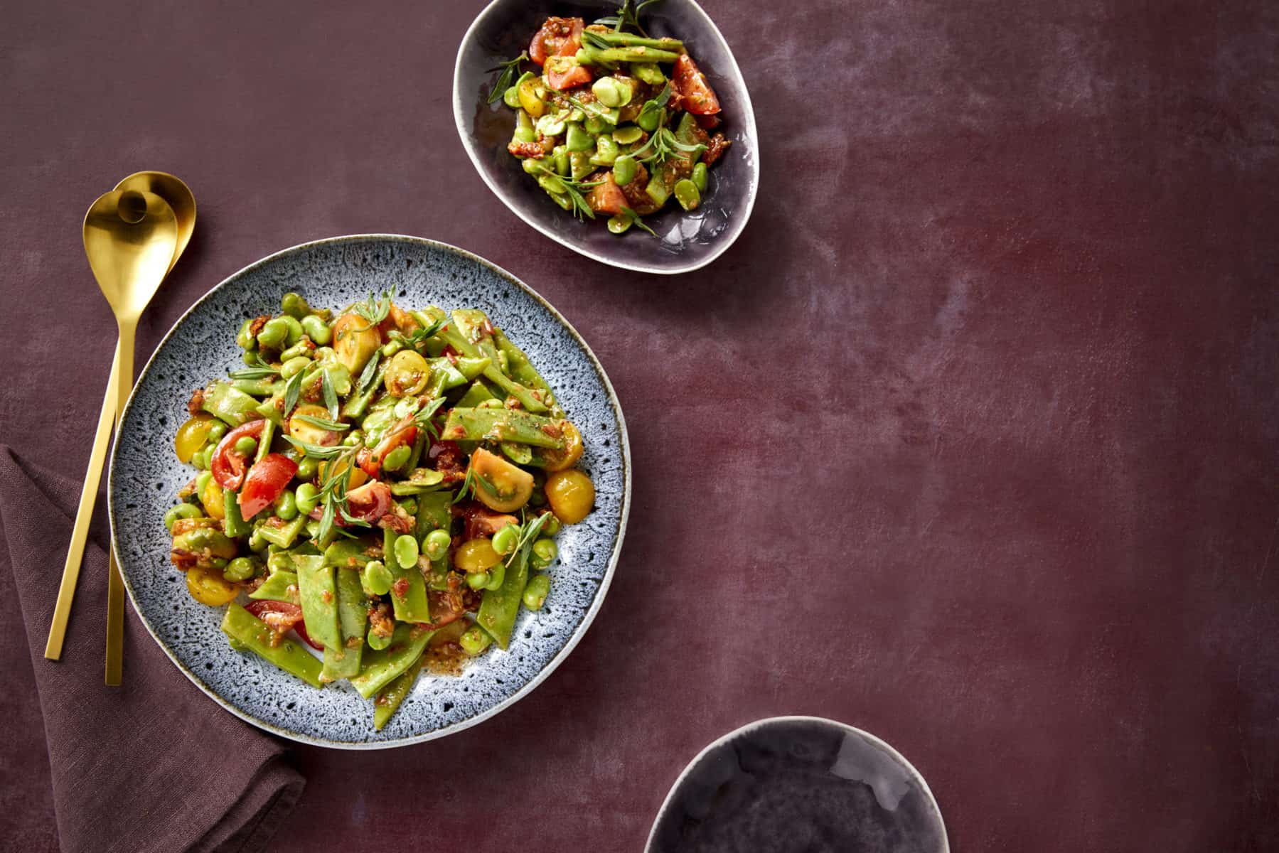 Bohnensalat mit Tomatendressing