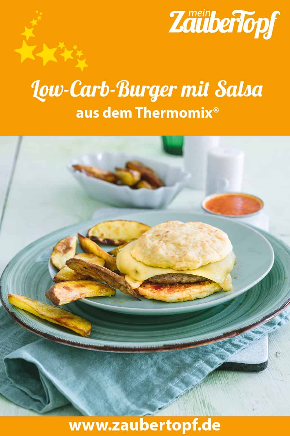 Low-Carb-Burger mit Salsa aus dem Thermomix® – Foto: Tina Bumann