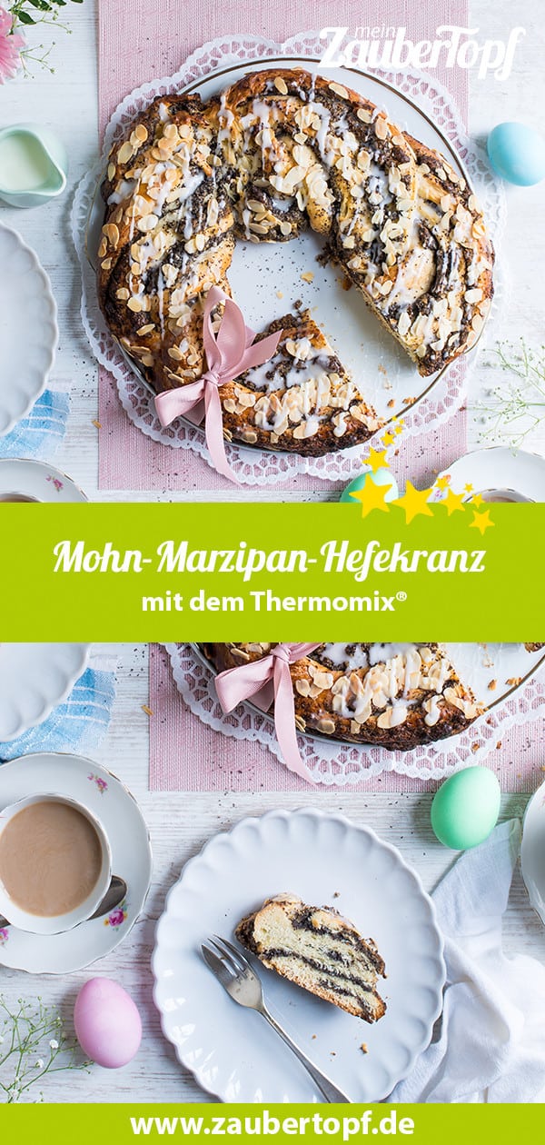 Hefekranz mit Mohn-Marzipan-Füllung mit dem Thermomix® – Foto: Katharina Küllmer