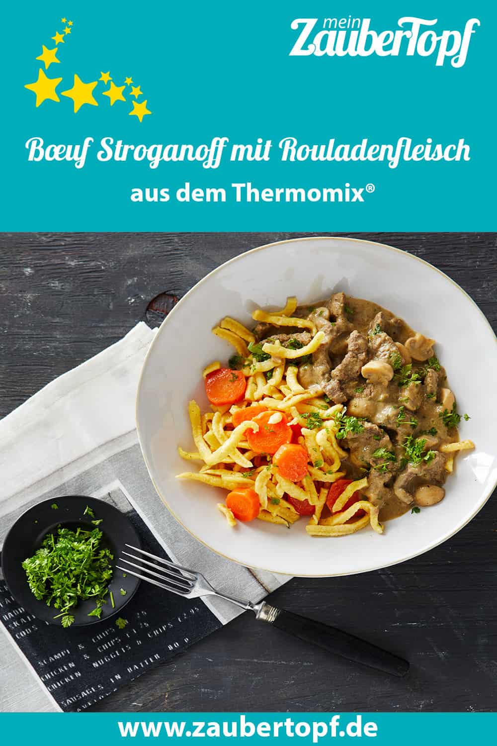 Bœuf Stroganoff mit Rouladenfleisch aus dem Thermomix® - Foto: Jorma Gottwald