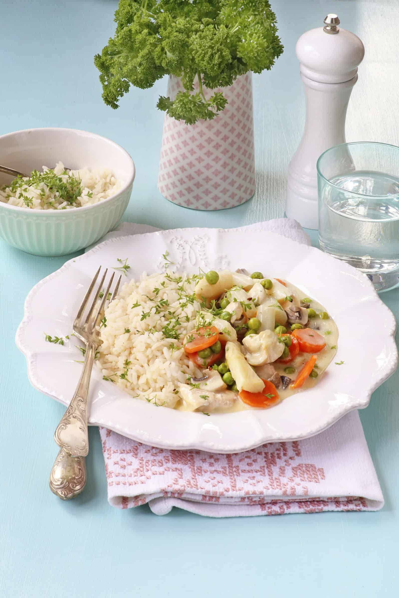 Klassisches Hühnerfrikassee – Rezept für den Thermomix®