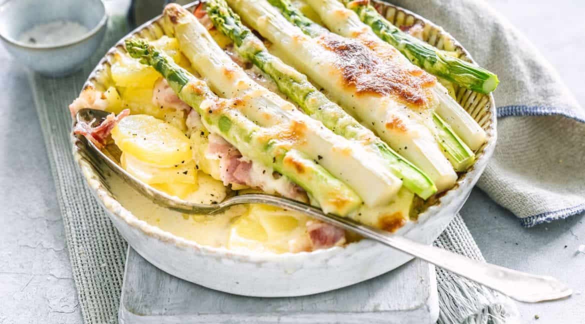 Spargel-Kartoffel-Gratin mit Schinken - Thermomix Rezepte Blogs