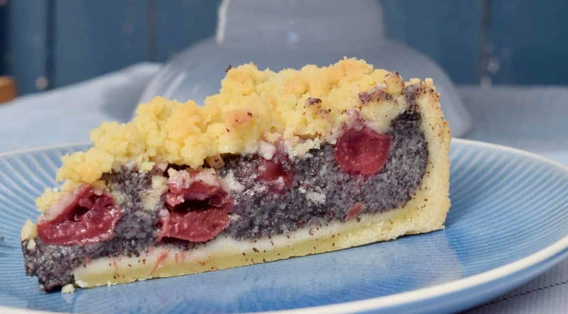 Kirsch-Mohn-Kuchen mit Streuseln - Thermomix Rezepte Blogs