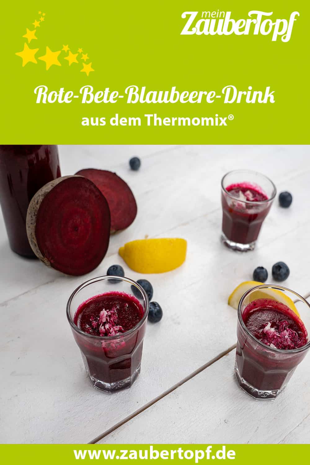 Rote-Bete-Blaubeere-Drink aus dem Thermomix® - Foto: Morten Looft Rote-Bete-Blaubeere-Drink aus dem Thermomix® - Foto: Morten Looft