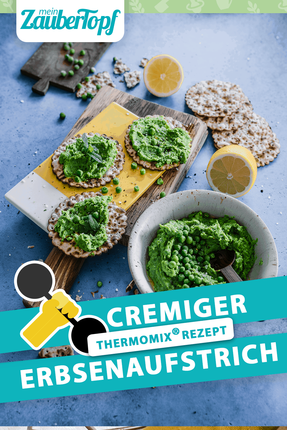 Cremiger Erbsenaufstrich aus dem Thermomix® – Foto: Tina Bumann