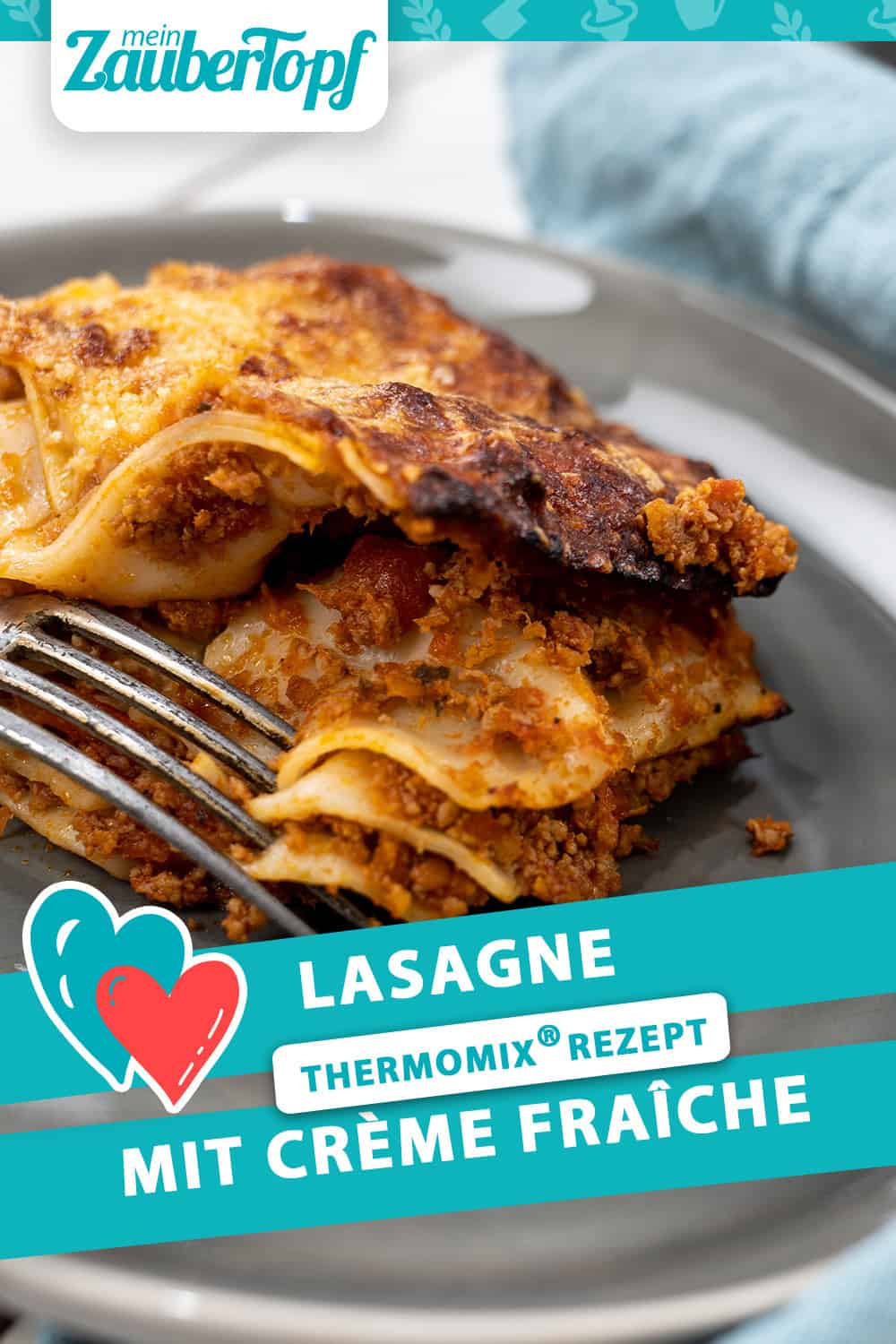 Einfache Lasagne mit Crème fraîche – Rezept für den Thermomix®